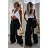 Pantalon viscose noir