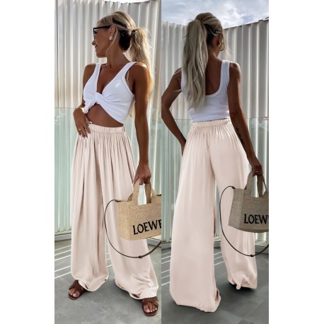 Pantalon viscose beige