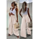 Pantalon viscose beige