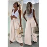 Pantalon viscose beige