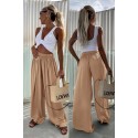 Pantalon viscose camel