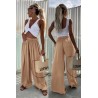 Pantalon viscose camel