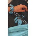 Boucles plumes Aqua