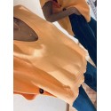 Pull sans manche boutons madarine