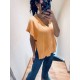 Pull sans manche boutons madarine