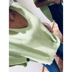 Pull sans manche boutons Pomme