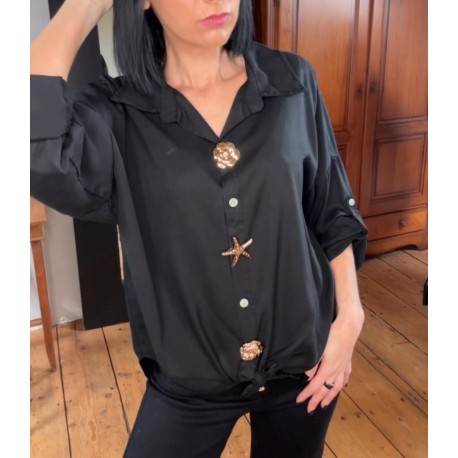 Chemise del mar ,noir