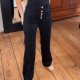 Jeans noir Boutons multi