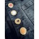 Jeans noir Boutons multi