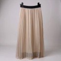 Jupe plissée beige
