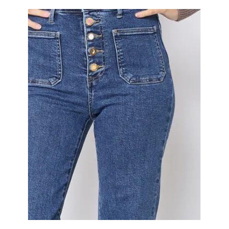 Jeans Clair Boutons multi