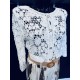 Gilet blanc crochet