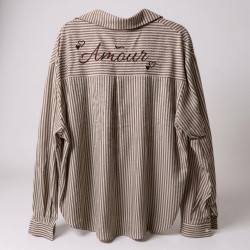 Chemise rayée camel Amour