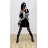 Gilet Camille gris & noir