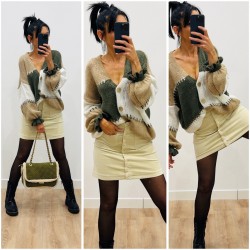 Ma petite jupe en velours beige