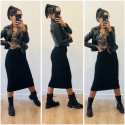 Jupe noire midi