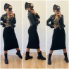 Jupe noire midi