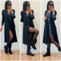 Long blazer noir