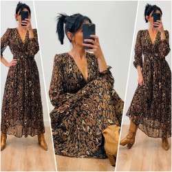 Réassort précommande Robe longue leopard