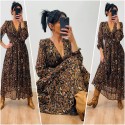 Réassort précommande Robe longue leopard