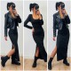 Robe longue fendue