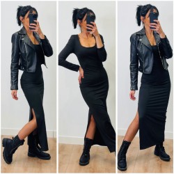 Robe longue fendue