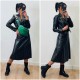 Jupe midi simili cuir