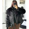 Fausse fourrure noire