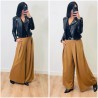 Pantalon large camel