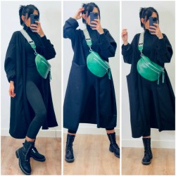 Manteau oversize noir