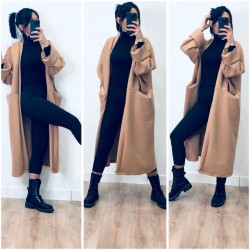 Manteau oversize camel