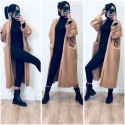 Manteau oversize camel