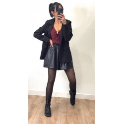 Blazer noir suédine