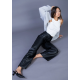 Pantalon wide leg smooth en similicuir