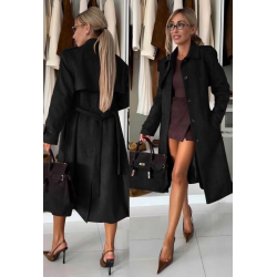 Trench noir suédine