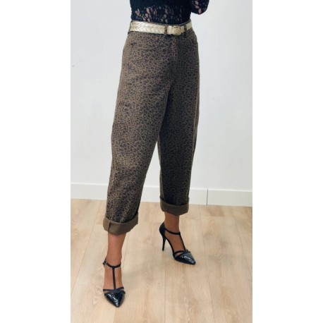 Jeans boule leopard