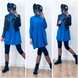 Pull Tunique bleu