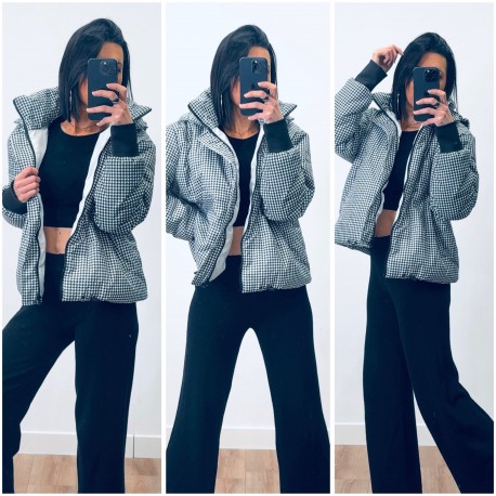 Doudoune pied de poule