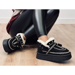 Bottines fourrées noire Maya