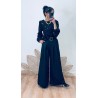 Pantalon large strass noir