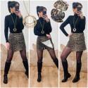 Jupe short leopard