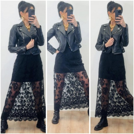 Jupe longue dentelle