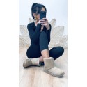 Bottines fourrées beige