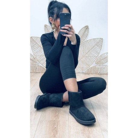 Bottines noires fourrées