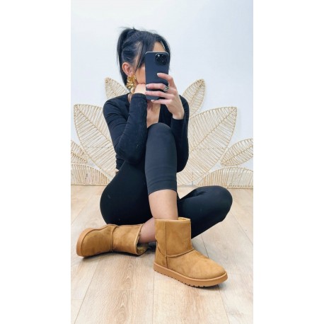 Bottines camel fourrées
