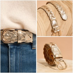 Ceinture tresse Gold