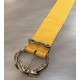 Ceinture élastique torsade jaune moutarde