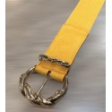 Ceinture élastique torsade jaune moutarde