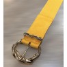 Ceinture élastique torsade jaune moutarde