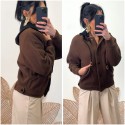 Gilet/veste à capuche choco